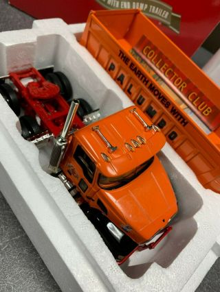 First Gear Mack Granite with End Dump Trailer Palumbo Orange 1/34 Diecast 3