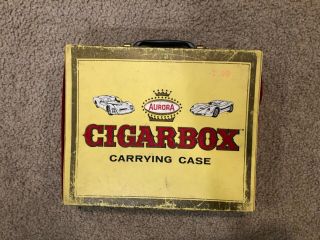 Aurora Cigarbox Slot Car Carrying Case Vintage 1960s Large Size