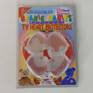 Official Ty Beanie Babies Official Heart Tag Protectors Pack Of Nine 1998