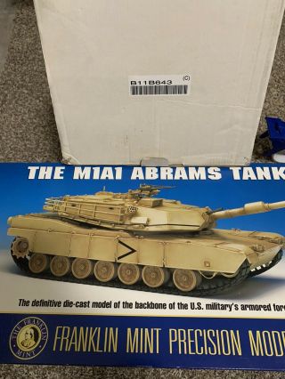 1/24 Franklin General Dynamics M1a1 Desert Storm Tank Us Army B11b643 Look