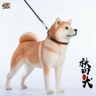 Jxk.  Studio 1/6 Resin Japanese Akita Dog Statue Animal Pet Figure Model Toys