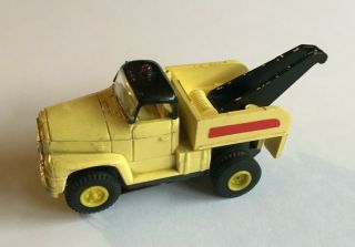 Vintage Aurora Afx Thunderjet Wrecker Tow Truck Ho Slot Car Tjet Old Yellow Red