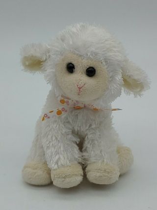 Ty Fleecia The Lamb Mini 4 " Beanie Baby.  Very Small And Cute.