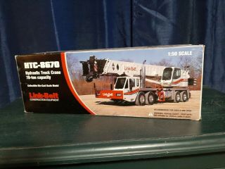 Htc - 8670 Hydraulic Truck Crane 70 - Ton Capacity Collectible Die - Cast 1:50 Scale