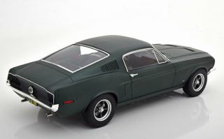 1/12 Scale 1968 BULLITT FORD MUSTANG FASTBACK Matte Green Model Car by NOREV 2