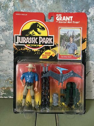 1993 Jurassic Park - Alan Grant - Figure With Aerial Net Trap Moc Kenner Vintage
