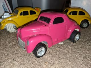 Aurora The Imposters Willys Gasser Pink Coupe Toy Car Hot Rod Dragster Vintage