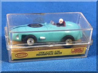 Vintage Aurora Thunderjet 500 Ho Slot Car Turquoise Blue 11 Indy Racer 1359