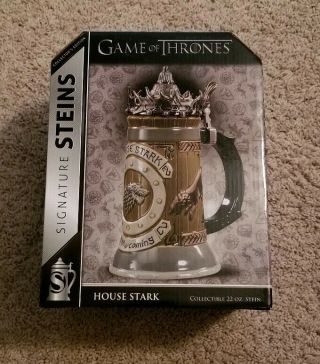 Game Of Thrones House Stark Signature Steins Stein Mug Metal & Ceramic Got Rare