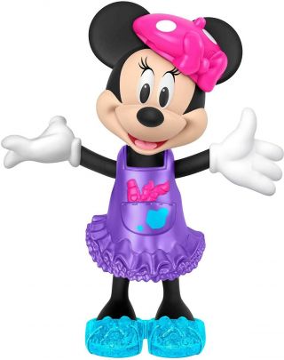Disney Artist Minnie Mouse Snap N Pose Fashion Doll Fisher - Price Chop