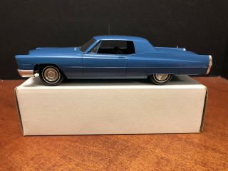 1/25 Jo - Han Promo 1968 Cadillac Coupe Deville Hardtop Blue & Black Em3251