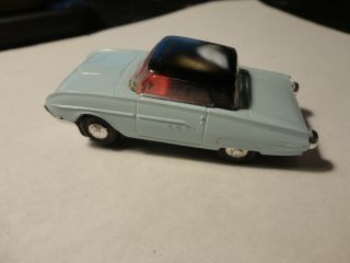 Vintage Atlas Ho Slot Car Powder Blue W/black Roof Thunderbird