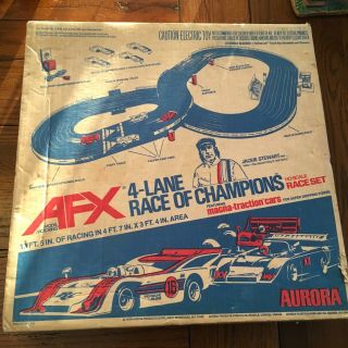 1977 Aurora Afx Model Motoring 4 - Lane Race Of Champions Race Set