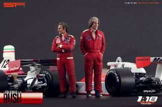 1:18 Niki Lauda & James Hunt Very Rare Figurines No Cars For Rush Cars