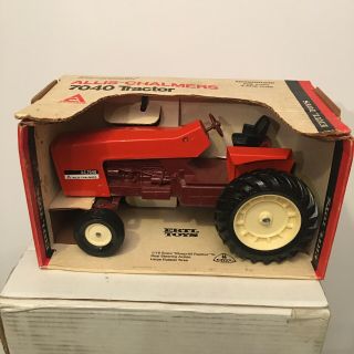 Vintage Ertl Allis Chalmers 7040 Maroon Belly Tractor 1/16 Scale Nib