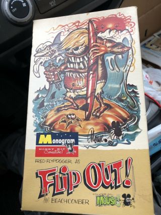 Rare 1965 Monogram Happy Monsters Flip Out Model Kit (box Only) W/ Fine