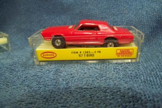 Model Motoring 67 Tbird Ho Slot Car With Aurora Chassis & Stock Wheels.