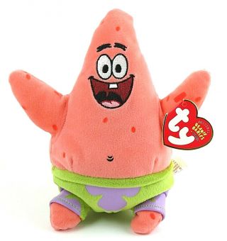 Ty Beanie Baby Patrick Star Starfish 7 " Plush Spongebob Squarepants 2004 Nwt