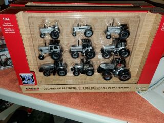 1:64 Case Ih Ertl 75th Anniversary 9 - Pc Silver Chase And Red Version