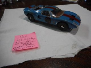 Vintage Cox 1/24 Scale Ford Gt Slot Car Blue W/ Instructions (see Pictures)