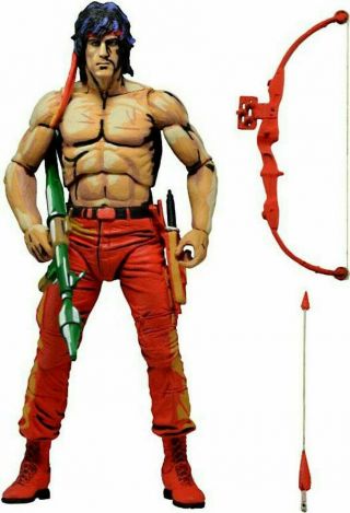 Neca 7 " Classic Video Game Appearance Rambo First Blood Part 2 - Action Figure