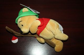 Disney Bean Bag Plush Fishing Winnie The Pooh