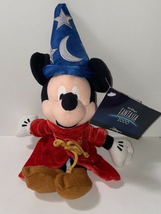 Sorcerer Mickey Mouse Fantasia 2000 Disney Store Vintage Bean Bag Plush Stuffed