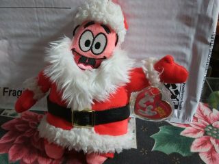 Ty Jingle Beanies Sponge Bob Patrick Claus Santa Baby Very Rare