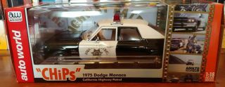 Auto World " Chips " 1975 Dodge Monaco California Highway Patrol Scale 1:18 Rare