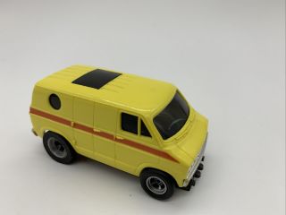 Vintage Aurora Afx Slot Car Dodge Street Van In Yellow Rare 5