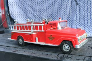 Tonka Toys Pressed Steel No 5 Fire Ladder Truck Engine - Made In USA 2