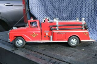 Tonka Toys Pressed Steel No 5 Fire Ladder Truck Engine - Made In USA 3