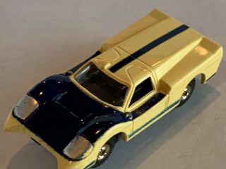 Vintage Aurora Thunderjet 500 Ford J Slot Car Yellow/blue
