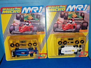 2x Rare Uk Sasol & Beta F1 Ho Slot Cars Micro Scalextric Mr1 Marchon Nos Mip Moc