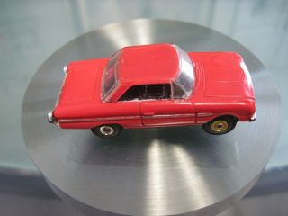 Vintage Aurora Ho Slot Car 1963 Ford Falcon T - Jet Red Rare Survivor Nr