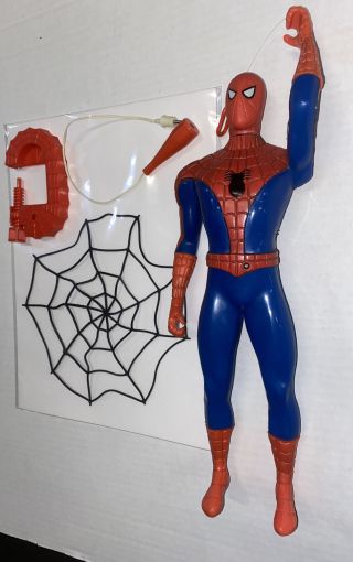 Vintage 1978 Remco Energized Spider - Man W/ Parts Toy Motor Spiderman