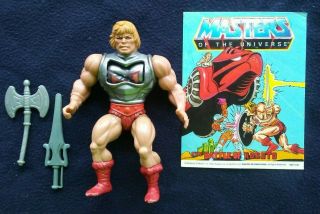 Motu Vintage He - Man Battle Armor Soft Head,  Complete W/comic,  1981.  1983 Mattel