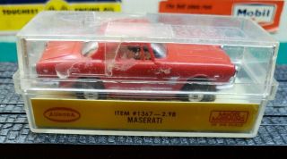 2 Aurora Ho Tjet 1367 Maserati In Solid Red With Chassis
