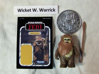 Star Wars Wicket 1983 W/ 1984 Coin W/ Mini Card Back