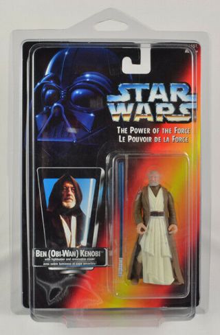 Star Wars Potf2 Red Card Canada Import Ben Obi - Wan Kenobi Long Saber Protech