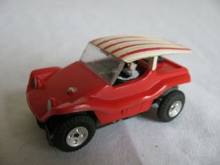 Vintage Aurora Thunderjet Tjet Ho Scale Red Dune Buggy Slot Car 1399 Ex