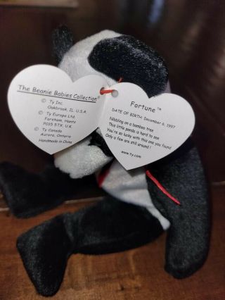 Fortune Pandas Retired Ty Beanie Baby 1997 w/ Tags Rare Vintage 3
