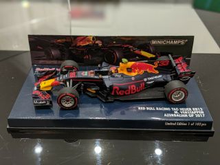 Minichamps 1/43 F1 - Red Bull Racing - Max Verstappen - 2017 - Azerbaijan - Rare