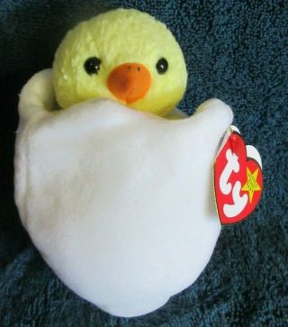 Ty Beanie Baby Eggbert The Chick Dob April 10,  1998.  Mwmt