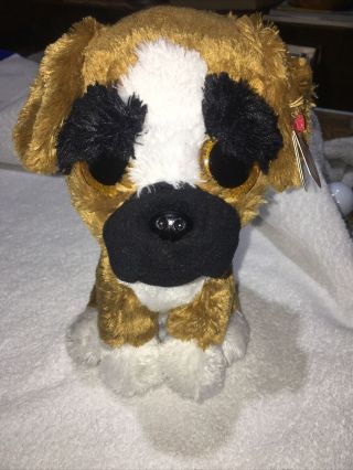 Rare Ty Beanie Babies Boos Brutus 9 " Plush Dog Toy With Tags
