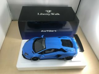 Autoart 1/18 Liberty Walk Lb - Lamborghini Aventador Metallic Sky Blue 79107