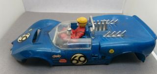 Vintage Cox Chaparral 1:24 Scale Slot Car Body 6.  5 " Blue