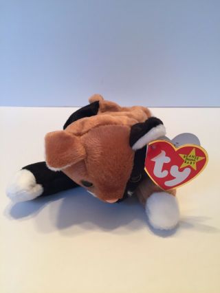 Ty Beanie Baby - 1996 " Chip " The Cat 8 Inch With Tag Style 4121 Pvc Pellets