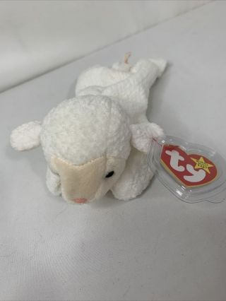 1996 Ty Beanie Babies Retired - Fleece The Sheep - Lamb Plush - With Tags Pristine