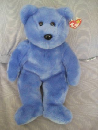 Ty Beanie Babies Blue “clubby Ii” Large Bear,  25 Off